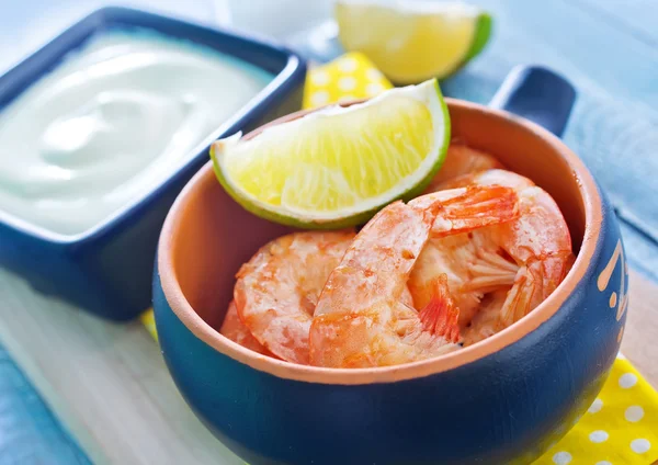 Shrimps is dish — Stock Photo, Image