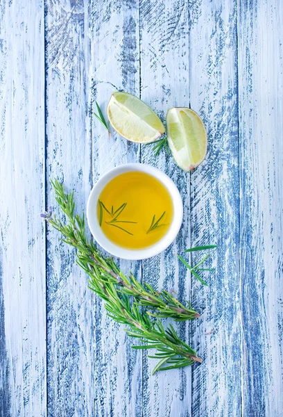 Olio con rosmarino — Foto Stock