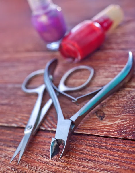 Nail and scissors — Stock Photo, Image