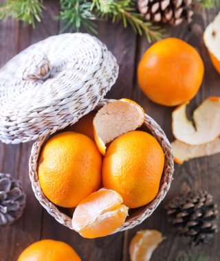 sepet içinde mandalina