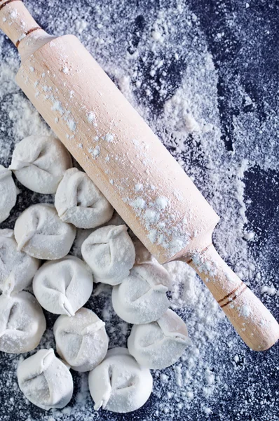 Pelmeni cruda — Foto de Stock