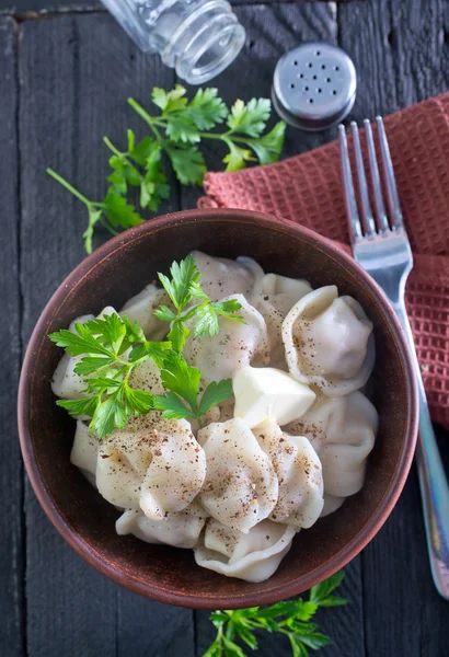 Smaczny pelmeni — Zdjęcie stockowe