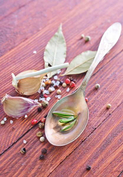 Aroma spices and olive oil — Stock Photo, Image