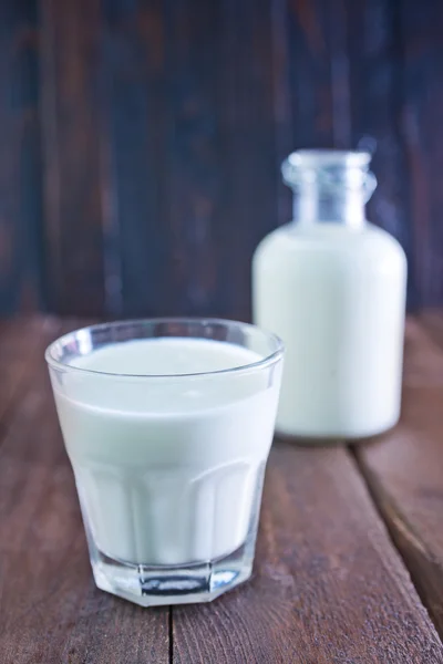 Milk in glass — Stock Photo, Image