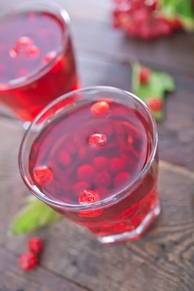 Viburnum drink in the glass — Stock Photo, Image
