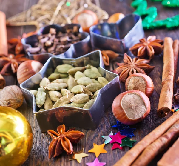 Especiarias de aroma para assar no Natal — Fotografia de Stock
