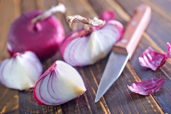 Fresh onion and knife — Stock Image Fresh onion and knife Stock Picture