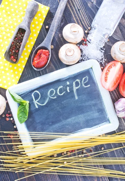 Tafel für Rezept — Stockfoto