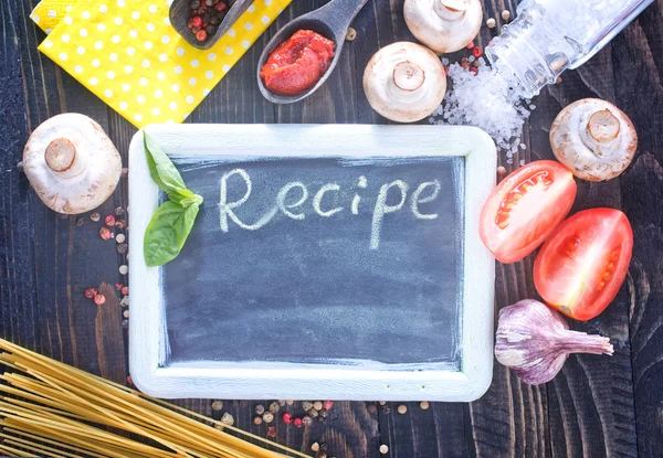 Board for recipe — Stock Photo, Image