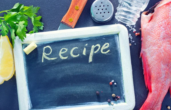 Board for recipe — Stock Photo, Image