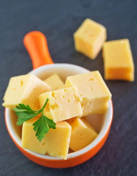 Cheese cubes — Stock Photo, Image