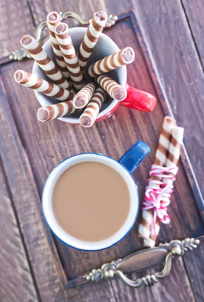 Bevanda calda al cacao in tazza — Foto Stock