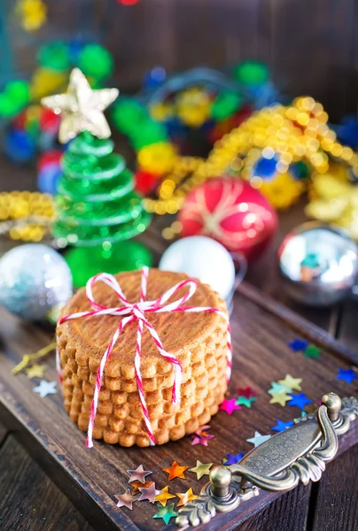 Galletas y decoraciones navideñas — Foto de Stock