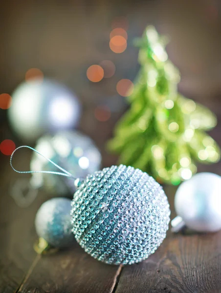 Decoração de Natal em uma mesa — Fotografia de Stock