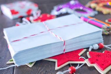 Zarflar ve Noel dekorasyon