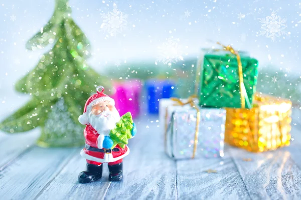 Christmas decoration on the snow — Stock Photo, Image