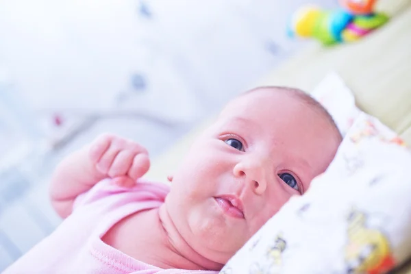 Little baby on bed — Stock Photo, Image