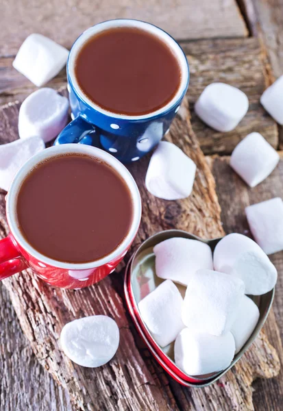 Bebida de cacao y malvaviscos — Foto de Stock