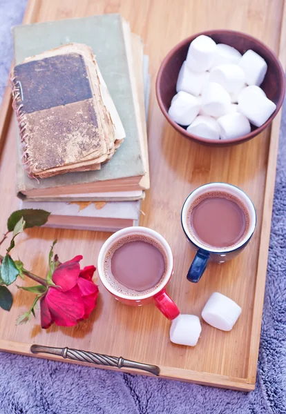 코코아 음료와 마쉬 멜 로우 — 스톡 사진