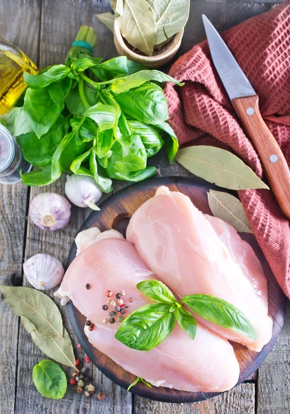 Filete de pollo crudo —  Fotos de Stock