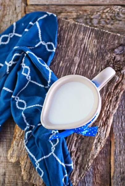 Fresh milk in jug — Stock Photo, Image