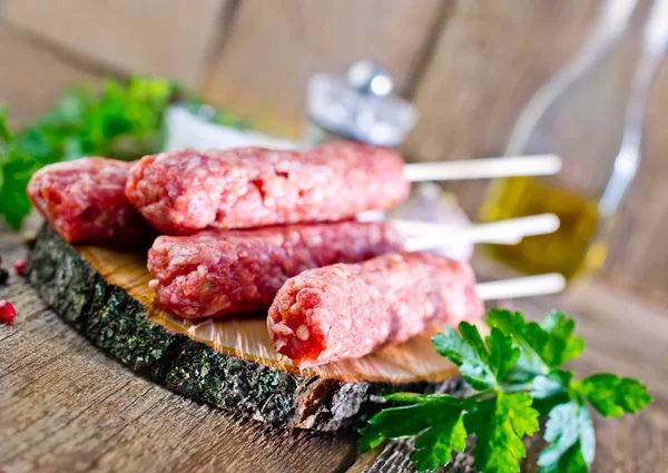 Raw Ljulja-kebab — Stock Photo, Image