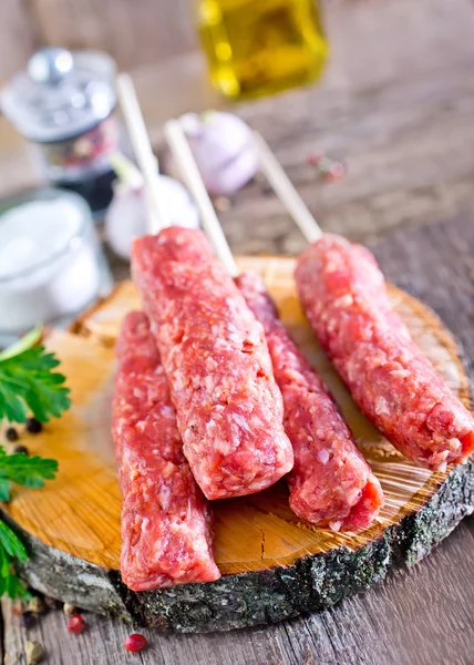 Raw Ljulja-kebab — Stock Photo, Image