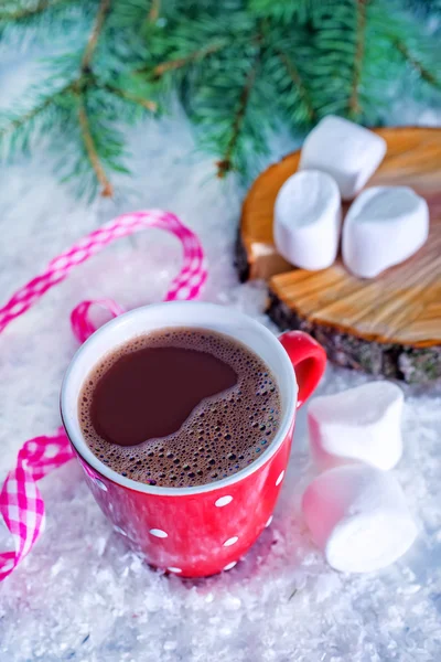 Cocoa drink with marshmallows — Stock Photo, Image