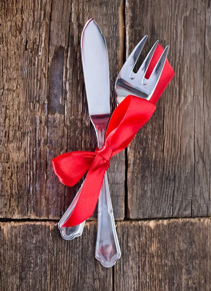 Tenedor y cuchillo — Foto de Stock