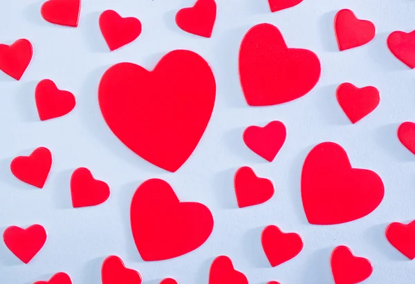 Red hearts from paper — Stock Photo, Image