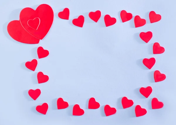 Red hearts from paper — Stock Photo, Image