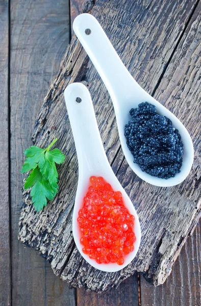 Red and black caviar — Stock Photo, Image