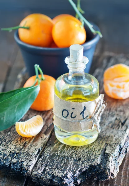 Aroma olej a mandarinky — Stock fotografie