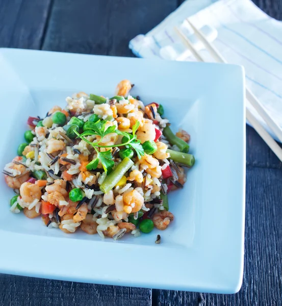 Rice with vegetables — Stock Photo, Image