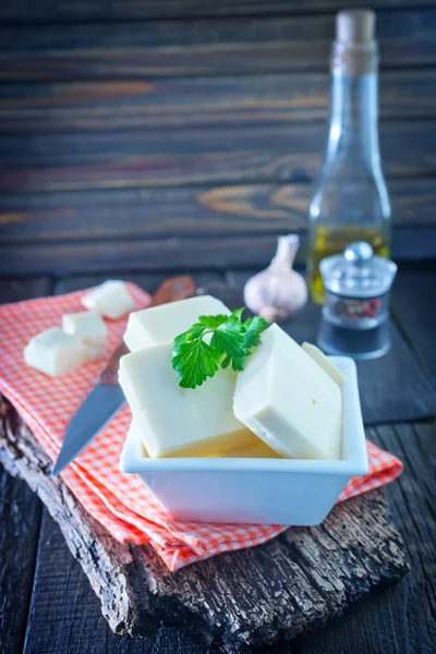 Queso en el bol — Foto de Stock