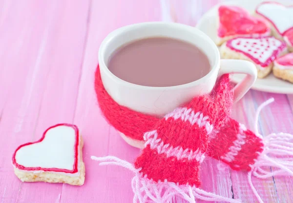 Biscuits et cacao dans une tasse — Photo