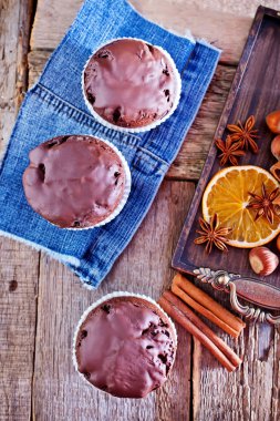 tatlı çikolata muffins