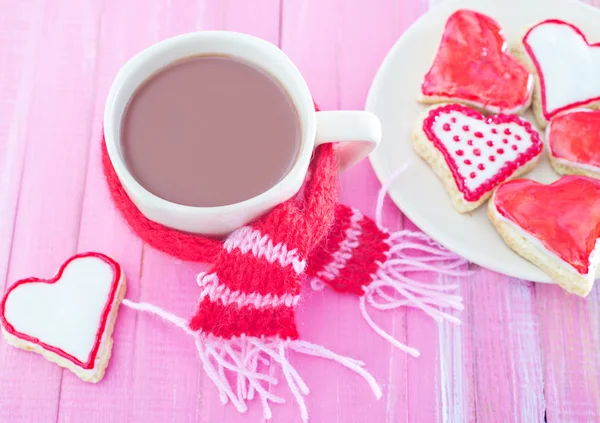 Cookies and cocoa drink — Stock Photo, Image