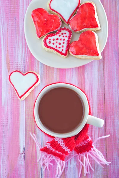 Cookies and cocoa drink — Stock Photo, Image