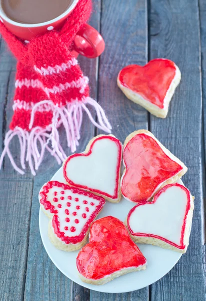 Cookies and cocoa drink — Stock Photo, Image