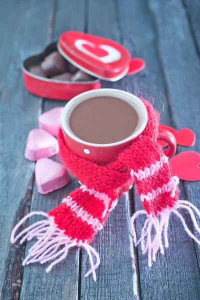 Cocoa drink in cup — Stock Photo, Image