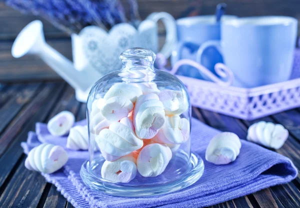 Marshmallows in bowl — Stock Photo, Image