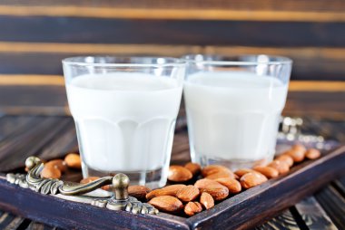 Bardaklarda badem sütü