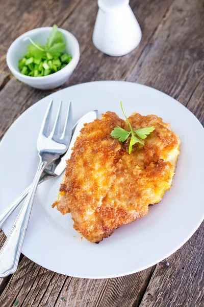 Chicken breast on plate — Stock Photo, Image