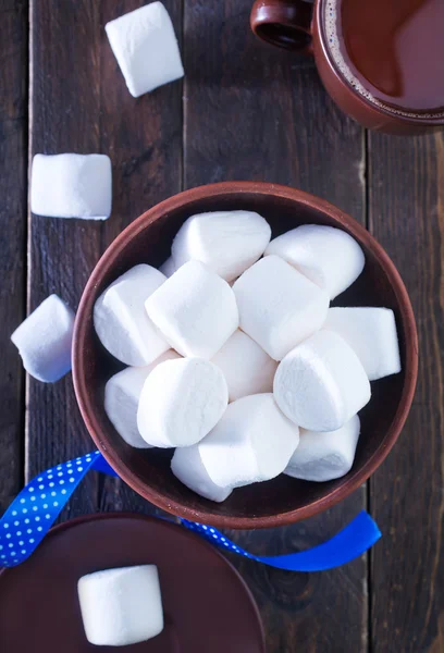 White marshmallows in the bowl — Stock Photo, Image