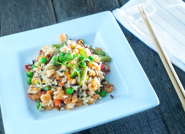 Fried rice with mix vegetables — Stock Photo, Image