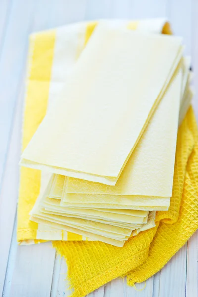 Pasta cruda per lasagne — Foto Stock