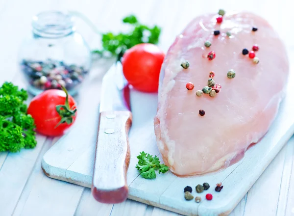 Chicken fillet on board — Stock Photo, Image