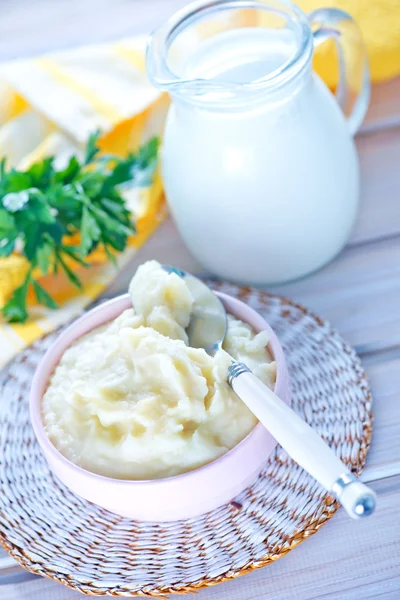 Mashed potato in bowl — Stock Photo, Image