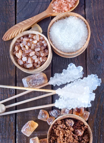 Different kind of sugar — Stock Photo, Image